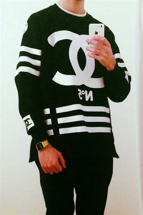 mens chanel shirt|chanel tracksuit men.